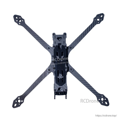 DeepSpace DS Lancer 7 MK1 FPV Frame, DeepSpace DS Lancer 7 MK1 FPV carbon fiber quadcopter frame with X-style arms and central mounting plate