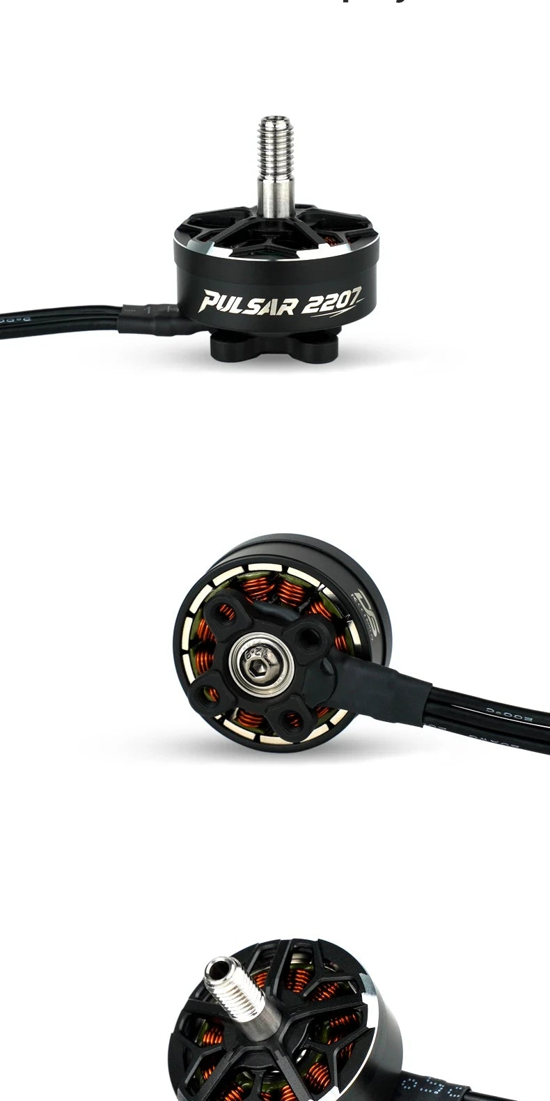 DeepSpace PULSAR 2207 2150KV 4-6S Brushless Motor for FPV Racing Drone - Titanium Shaft, NMB Bearings