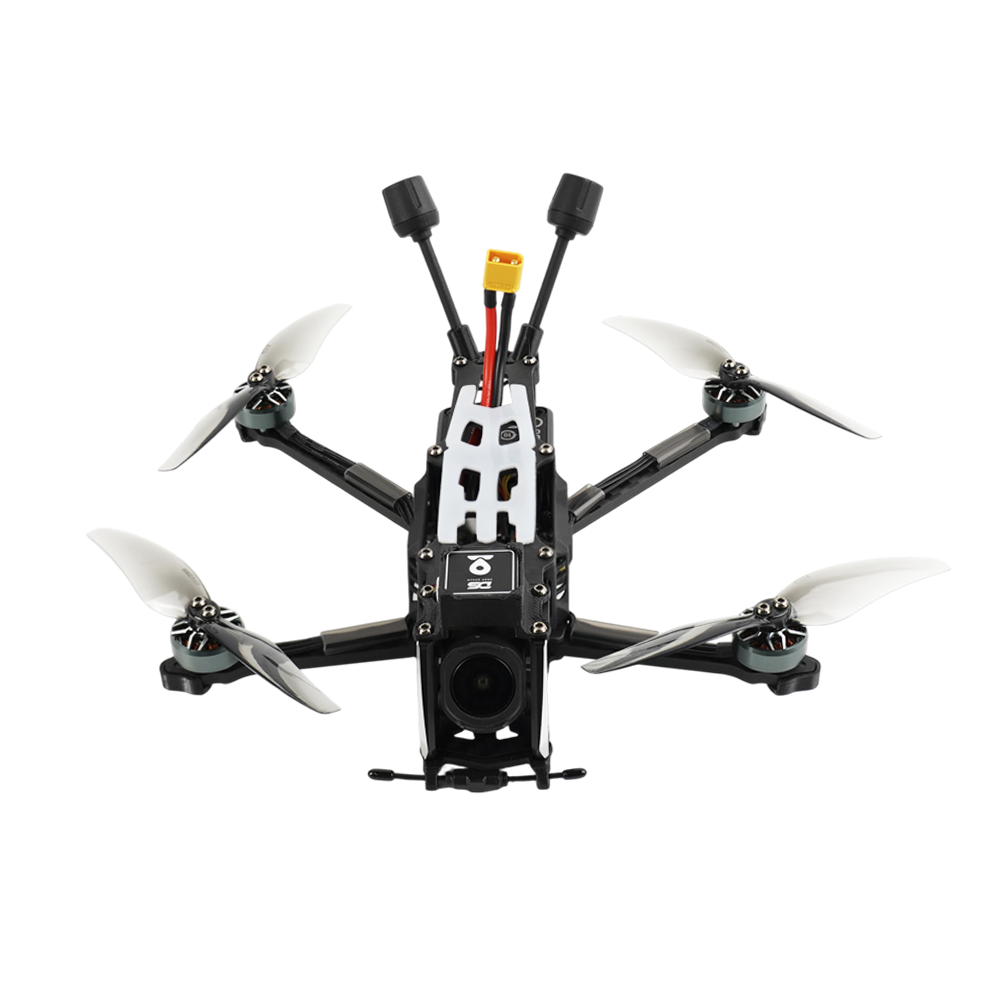 DeepSpace ROC 4 FPV quadcopter drone with front FPV camera, four propellers, dual antennas, and XT60 lead