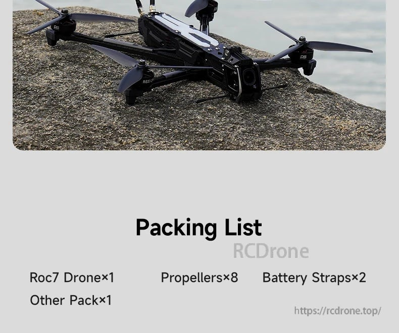 DeepSpace ROC7 O4 PRO 7 Inch Long Range FPV Drone Quadcopter, F722 Flight Controller, 60A ESC (Freestyle)