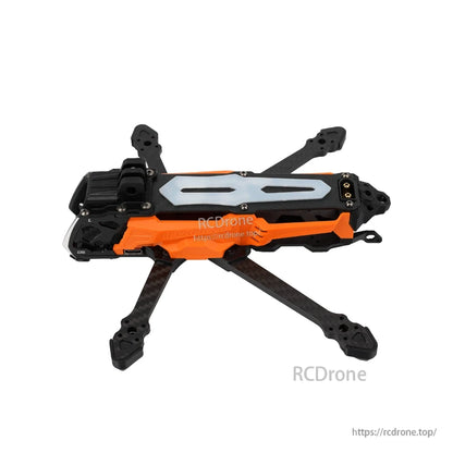 DeepSpace SEEKER35 3.5inch FPV Frame, DeepSpace SEEKER35 3.5-inch FPV drone frame with carbon fiber arms, orange side plates, and top deck
