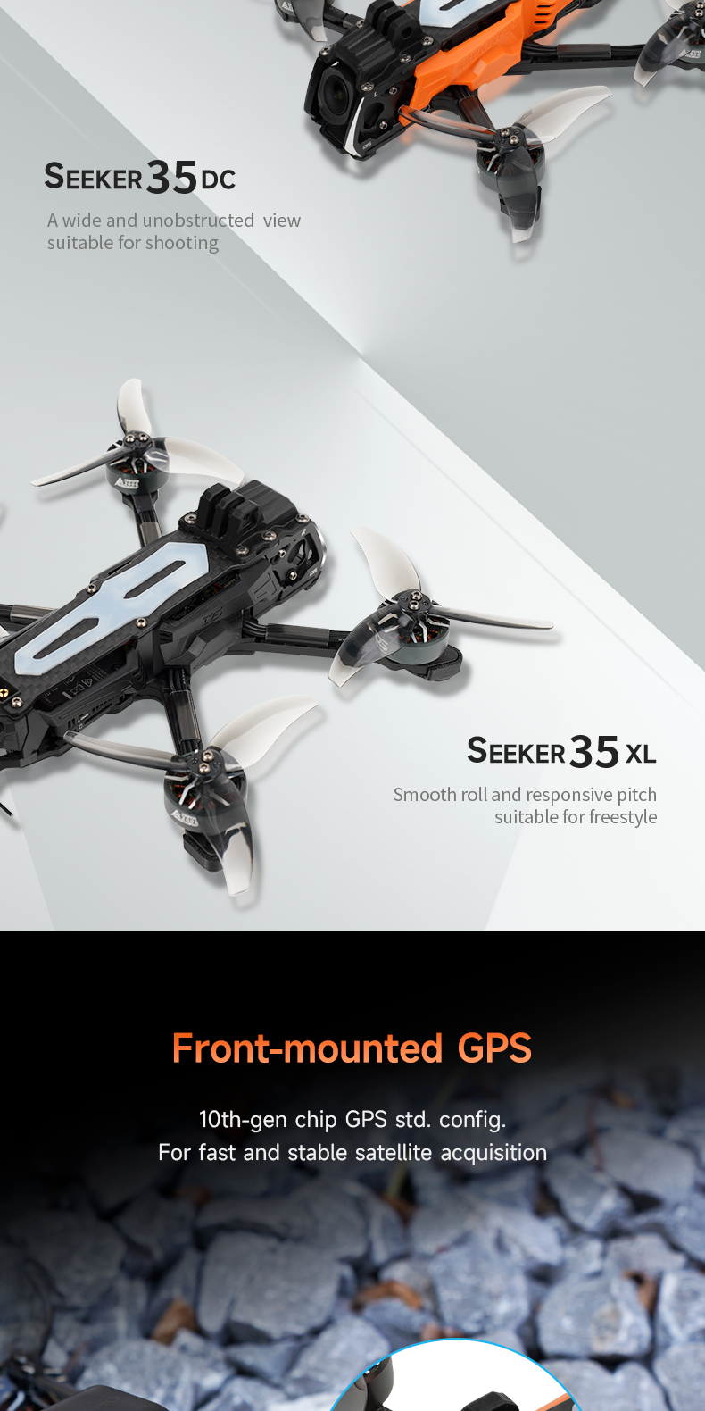 DeepSpace SEEKER35 3.5inch Freestyle FPV Drone DCXL GPS