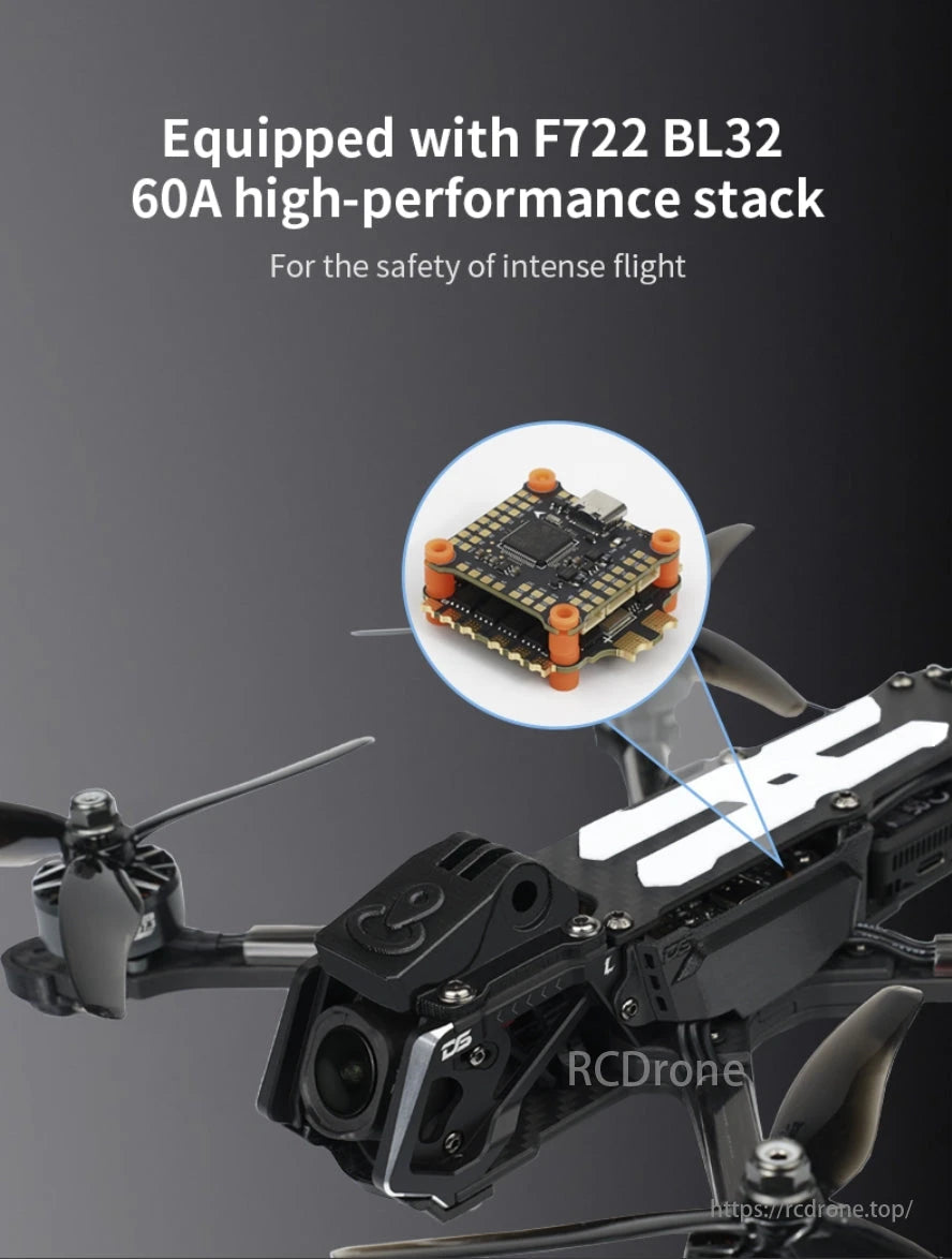 DeepSpace SEEKER5 6S 5-Inch Freestyle FPV, DeepSpace SEEKER5 6S FPV drone with F722 BL32 60A stack for safe, intense flights.