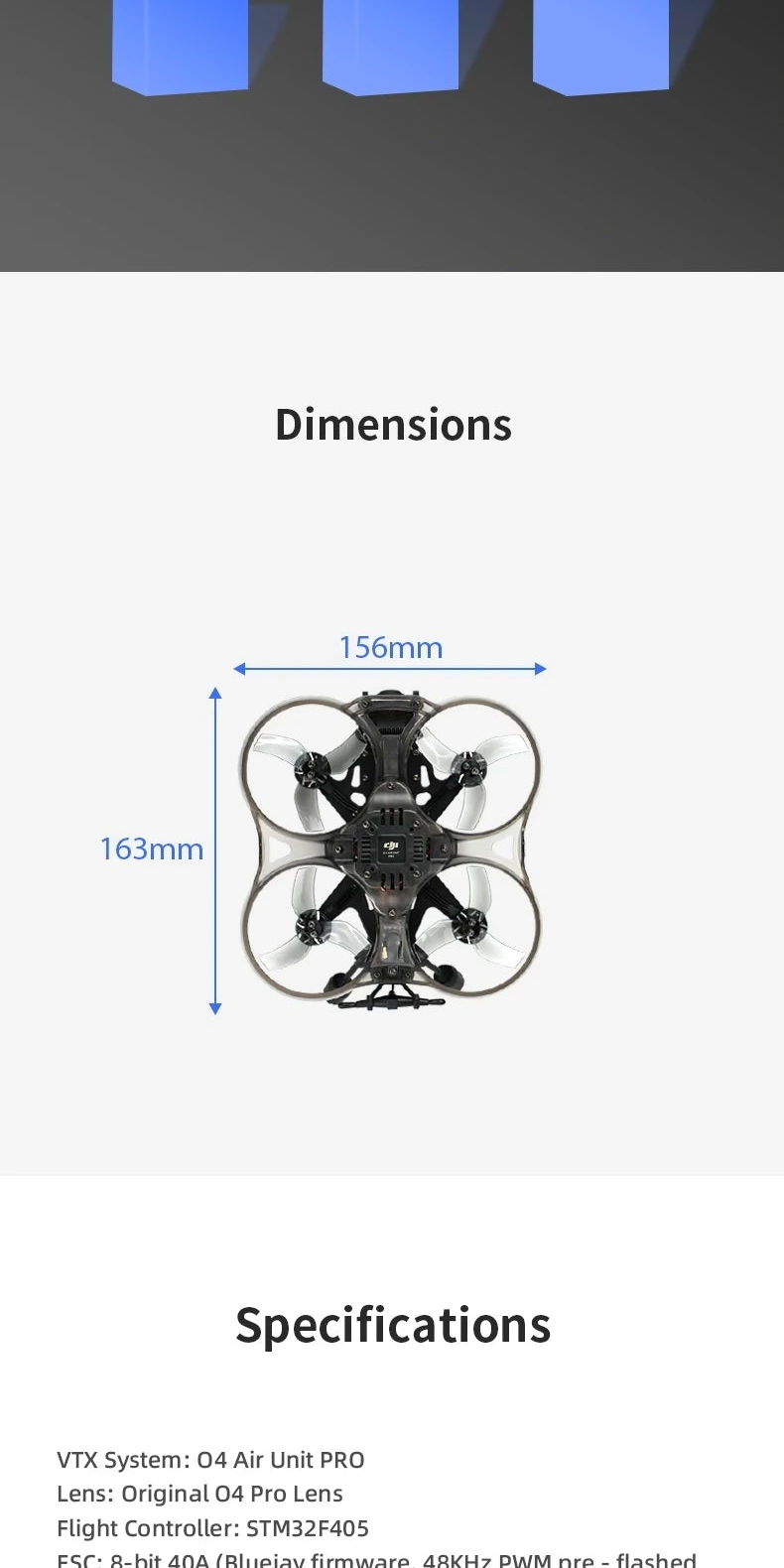 DeepSpace Stellar 25 2.5inch Whoop FPV Drone HD O4PRO (Without Cam/VTX) with Aether 1404 Motor