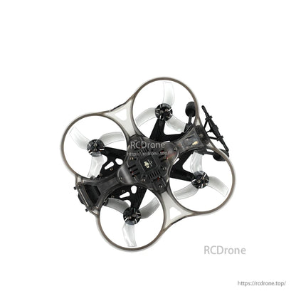DeepSpace Stellar 25 2.5inch Whoop FPV, DeepSpace Stellar 25 2.5-inch whoop FPV quadcopter with ducted frame and translucent propellers, top view