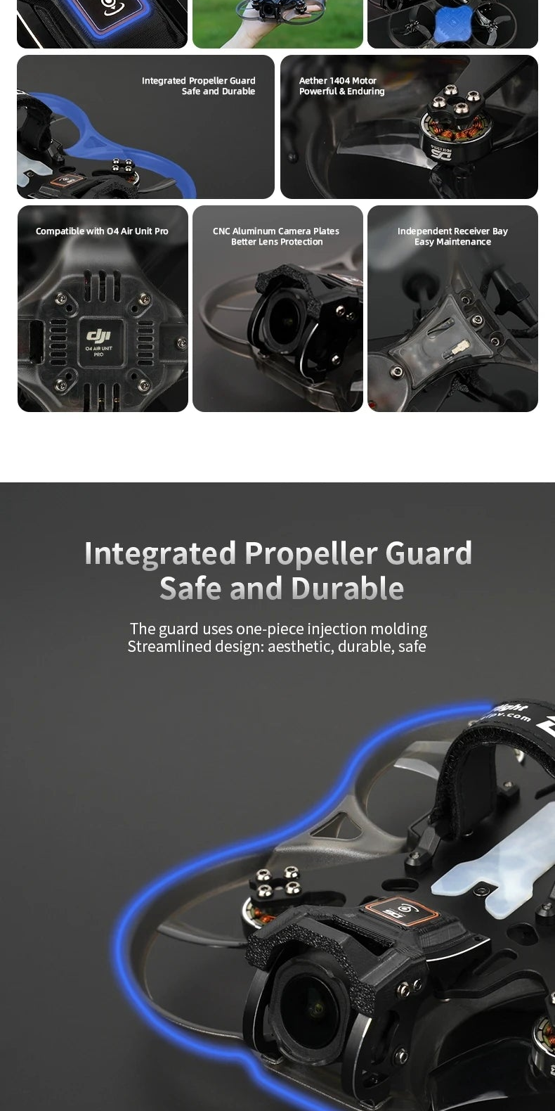 DeepSpace Stellar 25 2.5inch Whoop FPV Drone HD O4PRO (Without Cam/VTX) with Aether 1404 Motor
