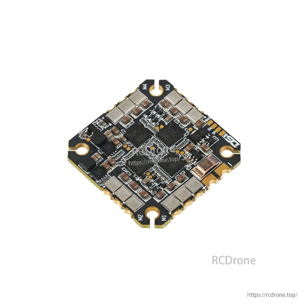 DeepSpace TALOS F722AIO Flight Controller, DeepSpace TALOS F722AIO drone flight controller board with M1–M4 motor pads and four mounting holes
