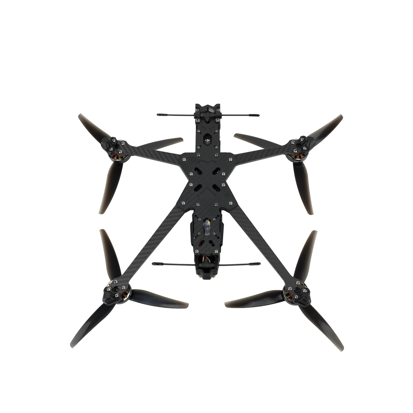 DeepSpace ROC7 7-Inch Long Range FPV, DeepSpace ROC7 O4PRO 7 Inch Long Range FPV, Top-down view of DeepSpace ROC7 O4PRO 7-inch FPV quadcopter with carbon fiber frame and four propellers