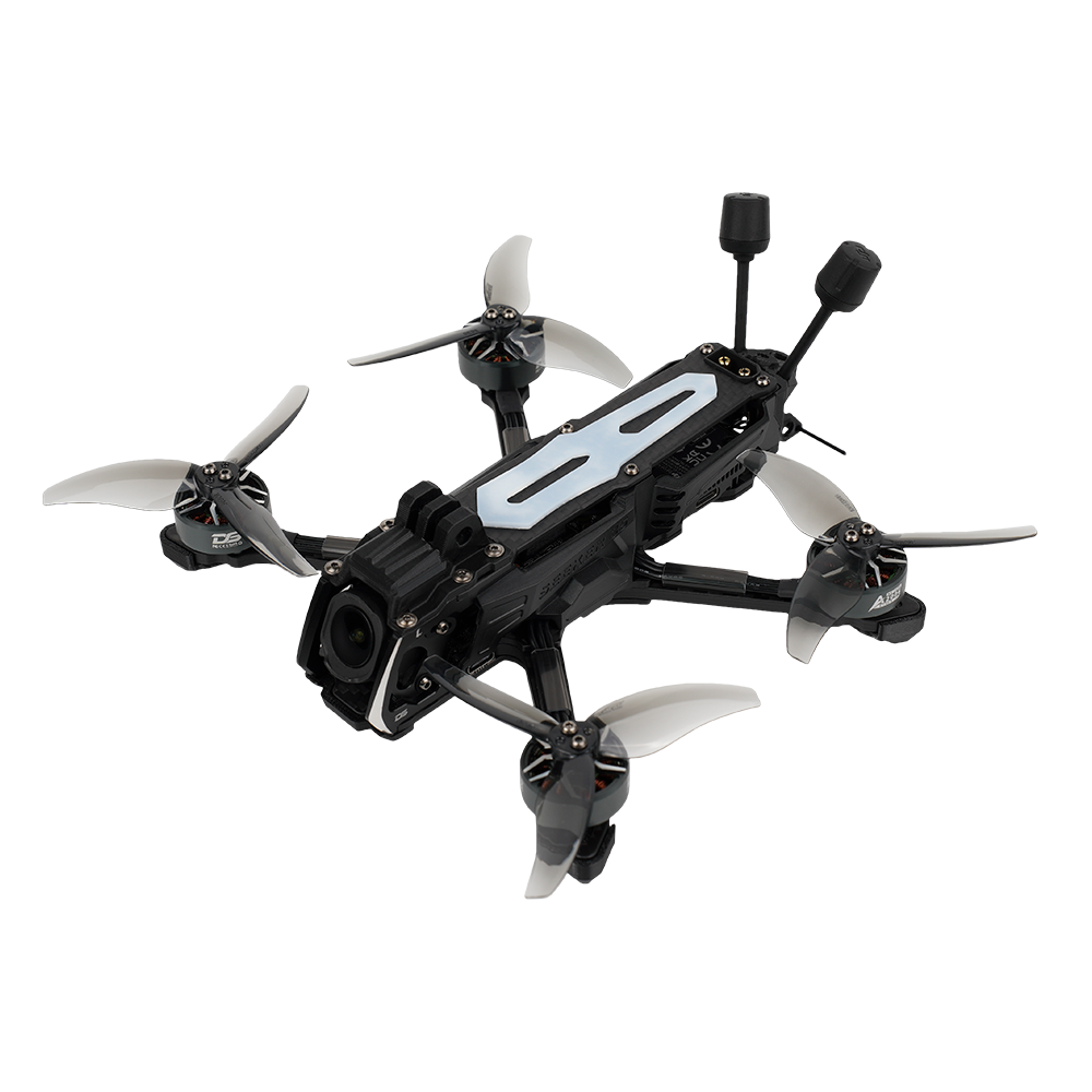 DeepSpace SEEKER35 FPV, DeepSpace SEEKER35 3.5inch Freestyle FPV, DeepSpace SEEKER35 3.5-inch freestyle FPV quadcopter with front camera, dual antennas, and four tri-blade props