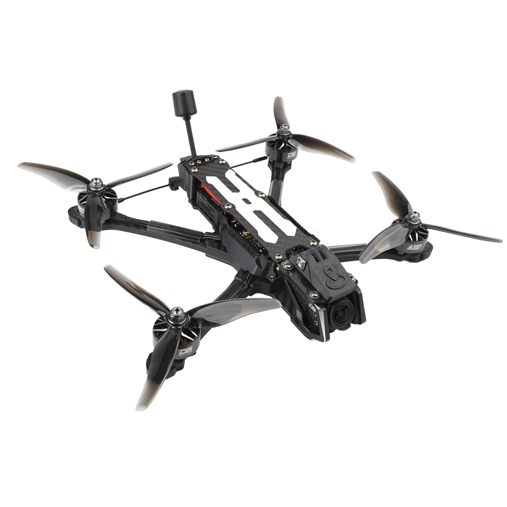 DeepSpace SEEKER5 5-inch freestyle FPV quadcopter with carbon fiber frame, FPV camera and antenna