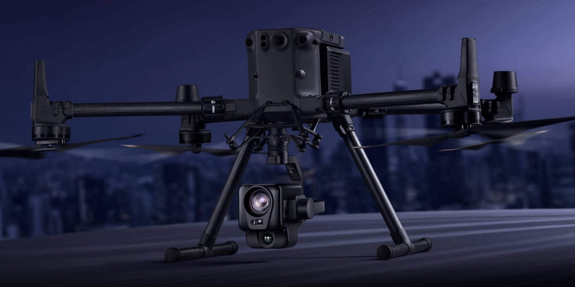 Deepthink S3 Tri-Sensor Drone Gimbal, Search and Rescue locates individuals in low visibility or night conditions.