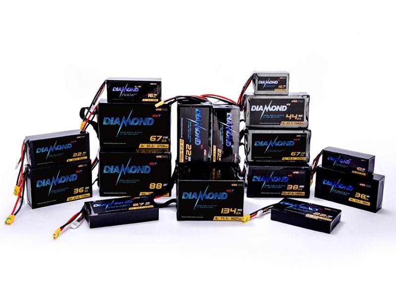 Diamond HVT 12S lithium-ion battery for drones with ultra-low temperature capabilities.