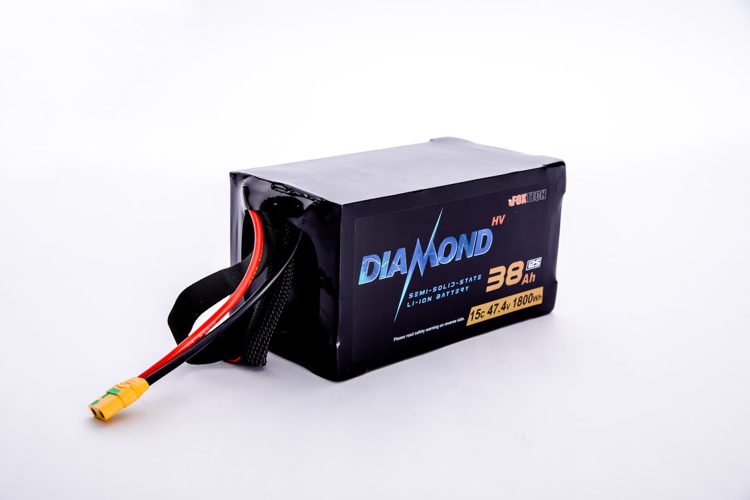 Diamond HVT 12S Li-ion drone battery designed for long flight times and reliable performance for professional aerial photography and surveillance.