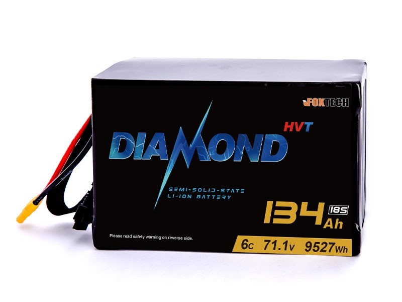 Diamond HVT 24S Li-ion Drone Battery, Diamond HVT Li-ion drone battery with semi-solid state tech, 13400mAh capacity and fast charging.