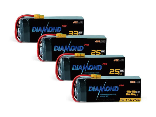 Serie di batterie agli ioni di litio semi-solide Diamond Pro 12S 44,4V 10C - 310WH/KG 22000~33000mAh Soluzione di alimentazione ad alta densità di energia per droni UAV