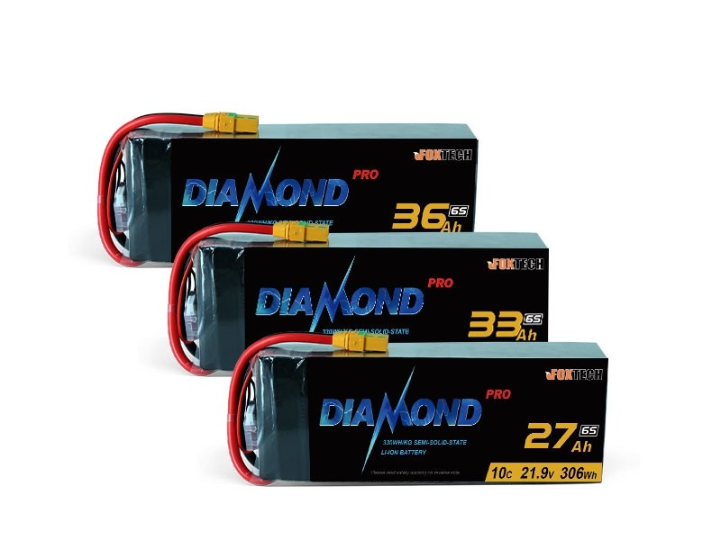 SoarTech Diamond Pro 6S UAV battery with 3300mAh capacity, 21.9V voltage, and 306Wh power.