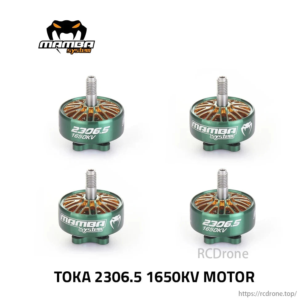 Diatone Mamba Toka 2306.5 1650KV motors for FPV drones, fit 5-6 inch props, 16x16mm mount.