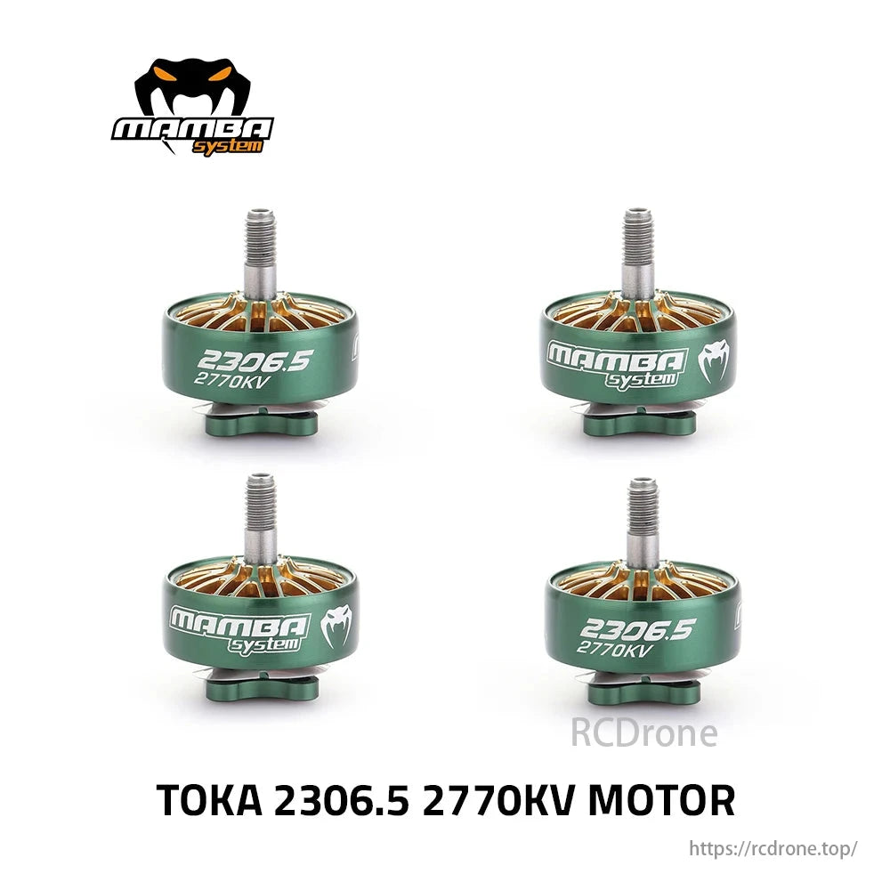 Diatone Mamba Toka 2306.5 motors for FPV drones, 2770KV, compatible with 4-6S batteries.
