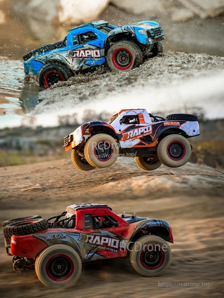 Dishuo Q130 RC Truck, Brushless ESC has 35A power and IPX4 water resistance for protection against splashes.