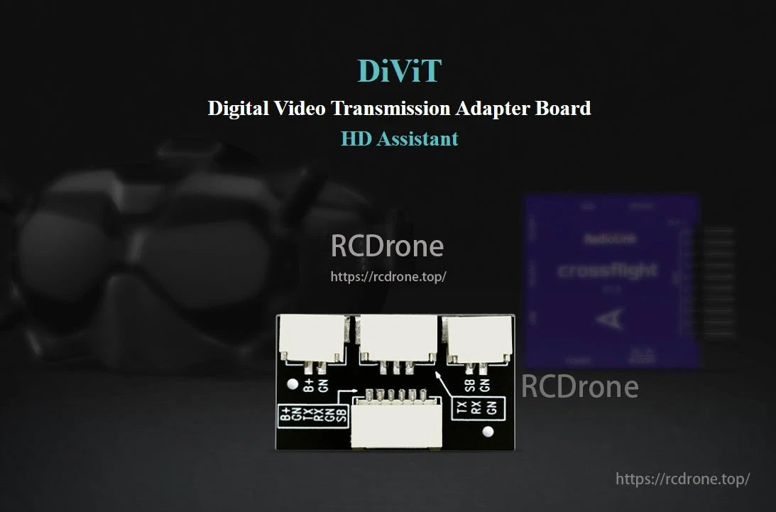 DiViT HD Adapter: Converts and enhances video signals with TX/RX connections for seamless transmission.