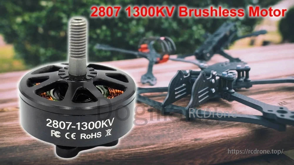 Dogmang 2807 Series Brushless Motor, Dogmang 2807-1300KV Brushless Motor, high-performance FPV drone motor with CE/RoHS certifications.