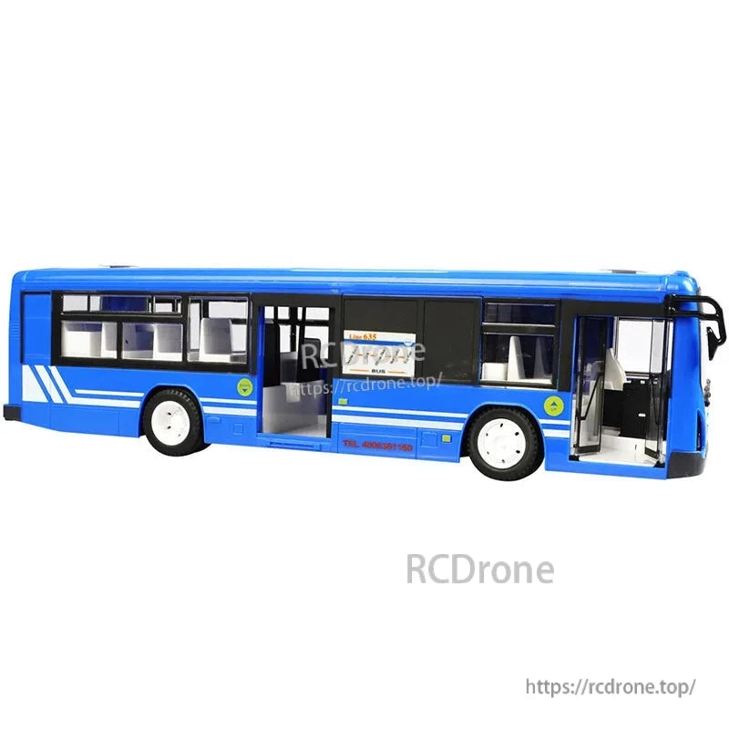 A ready-to-run toy model with features like auto-opening doors, sound effects, and light functionality, controlled by a 2.4G remote.