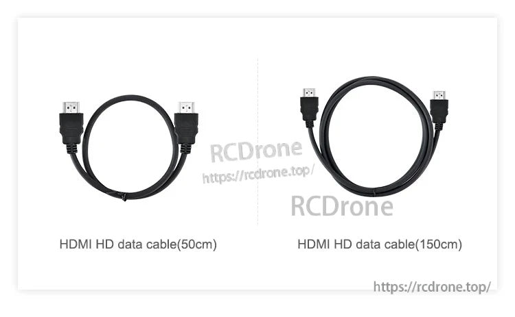 HDMI HD data cable length comparison: 50 cm vs 150 cm double-ended HDMI cable