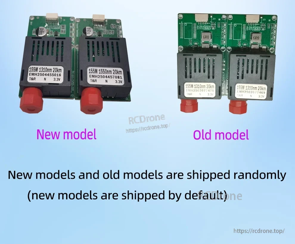 Drone Optical Fiber Module, Two interchangeable optical fiber modules (new/old) with identical performance, specs, and compatibility; shipped randomly, ensuring reliable, flexible deployment.