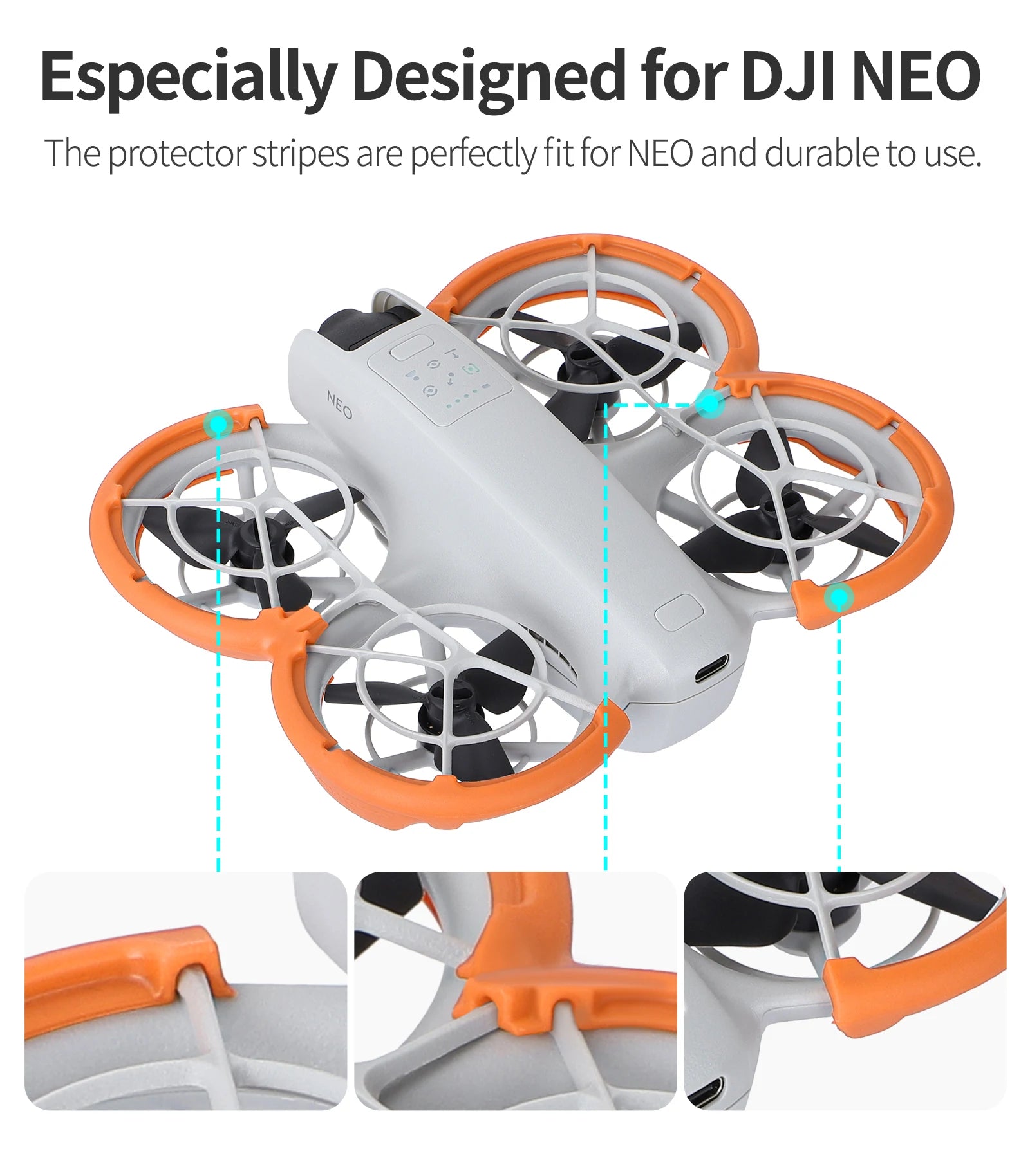 Drone Propeller Guard, This propeller guard is designed specifically for DJI NEO drones, offering a perfect fit and durable protection against damage.