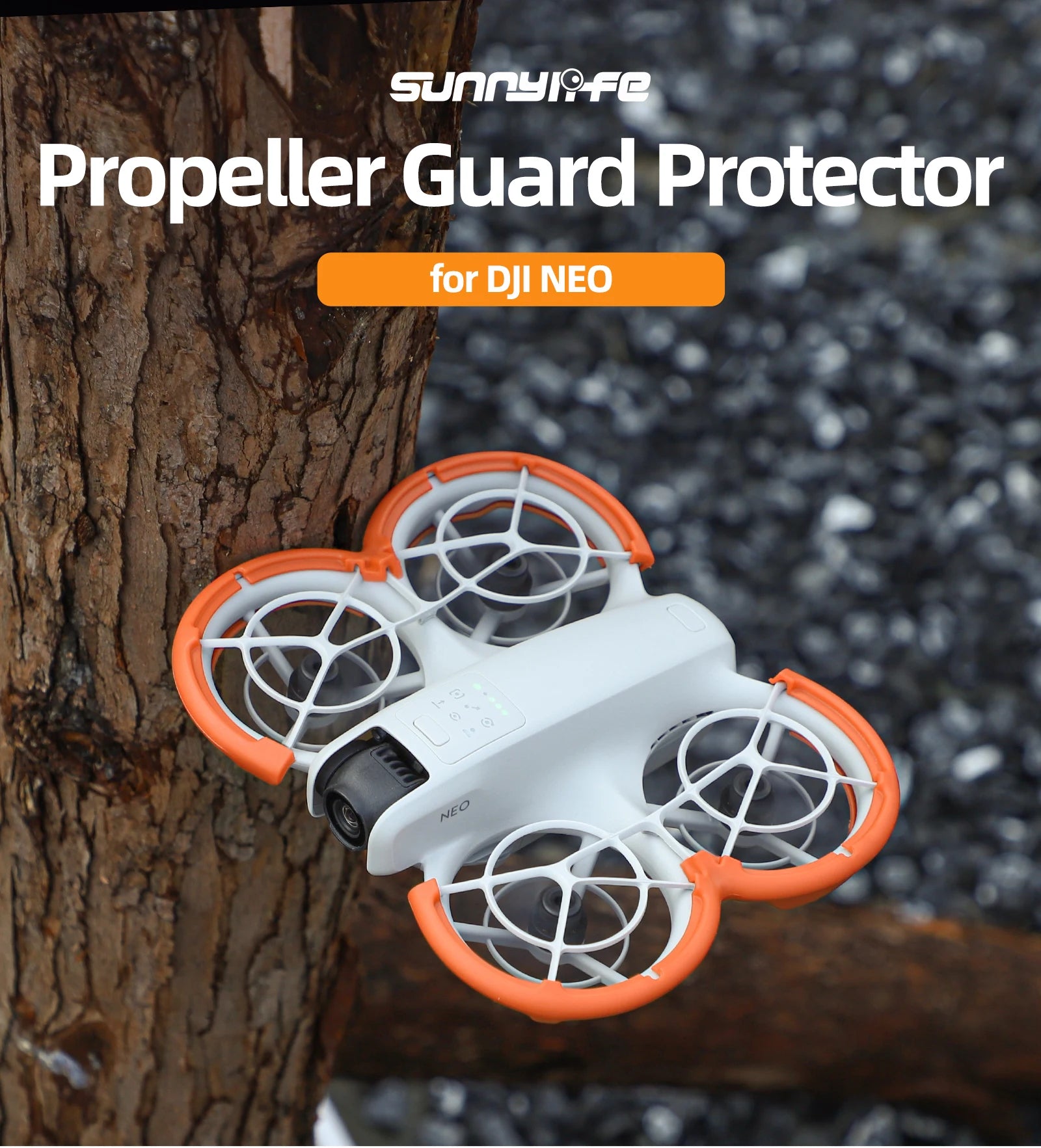 Drone Propeller Guard, Protective cover designed for DJI Neo drone propellers ensures safe and secure flight, reducing risk of damage or injury.