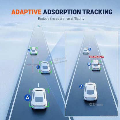 Adaptive adsorption tracking graphic showing switching lock between multiple moving targets