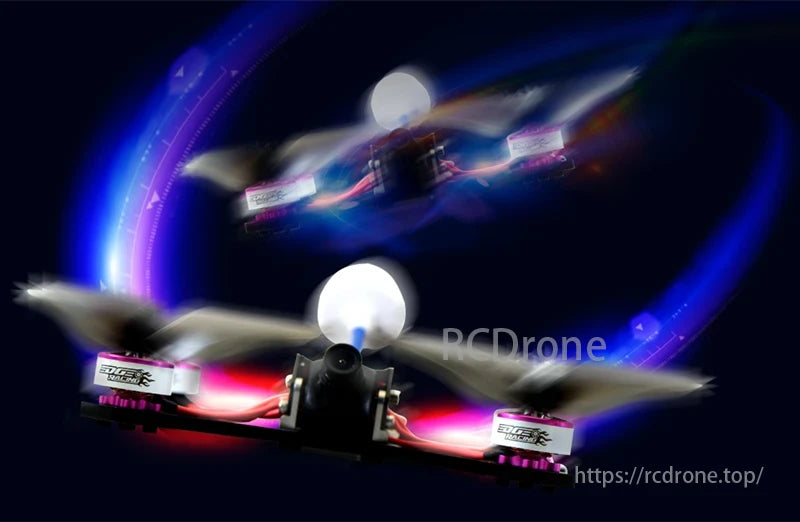 E-R2205 Brushless Racing Motor, The E-R2205 motor features high thrust, heat-resistant design, smooth bearings, and plug-and-play compatibility for 5-inch FPV quadcopters and racing drones.