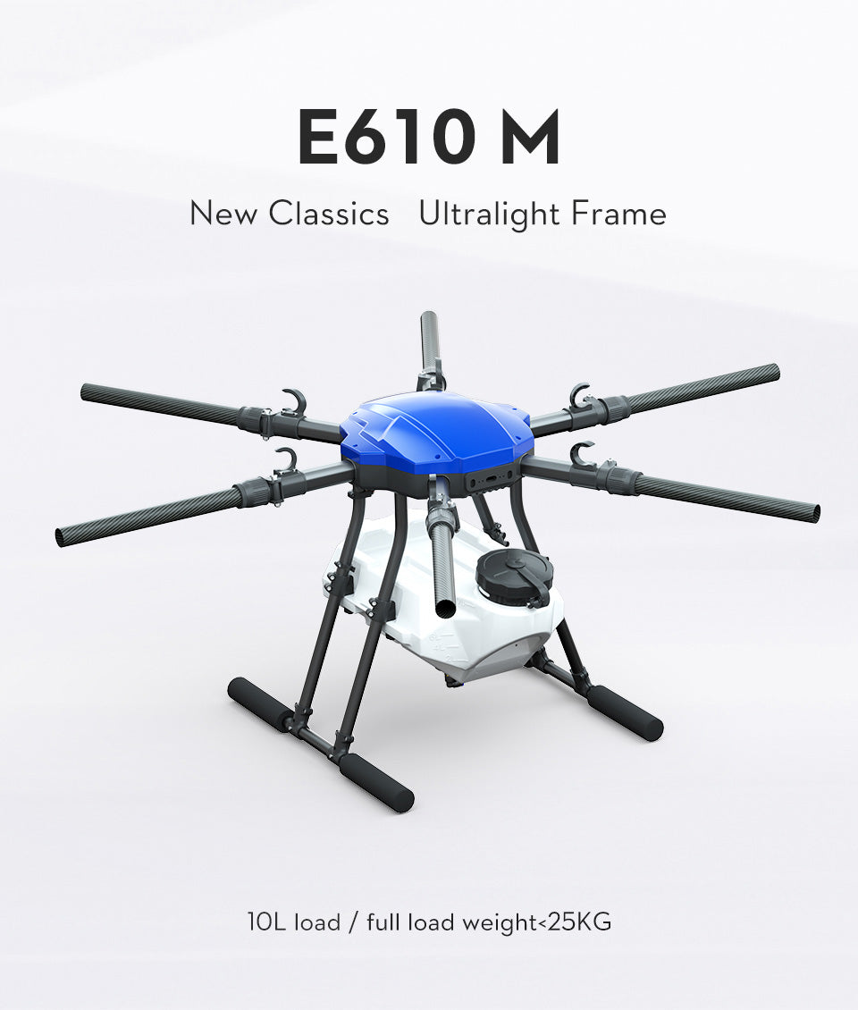 EFT E610M 10L Agriculture Drone, Durable drone for agricultural use, lightweight and capable of carrying 10kg payload.
