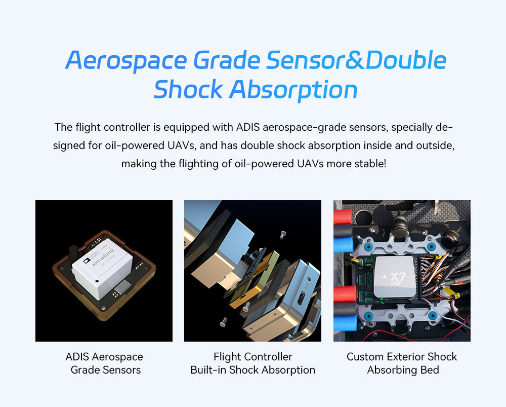 CUAV Raefly VT370 VTOL, the flight controller is equipped with ADIS aerospace-grade sensors, specially de - signed for