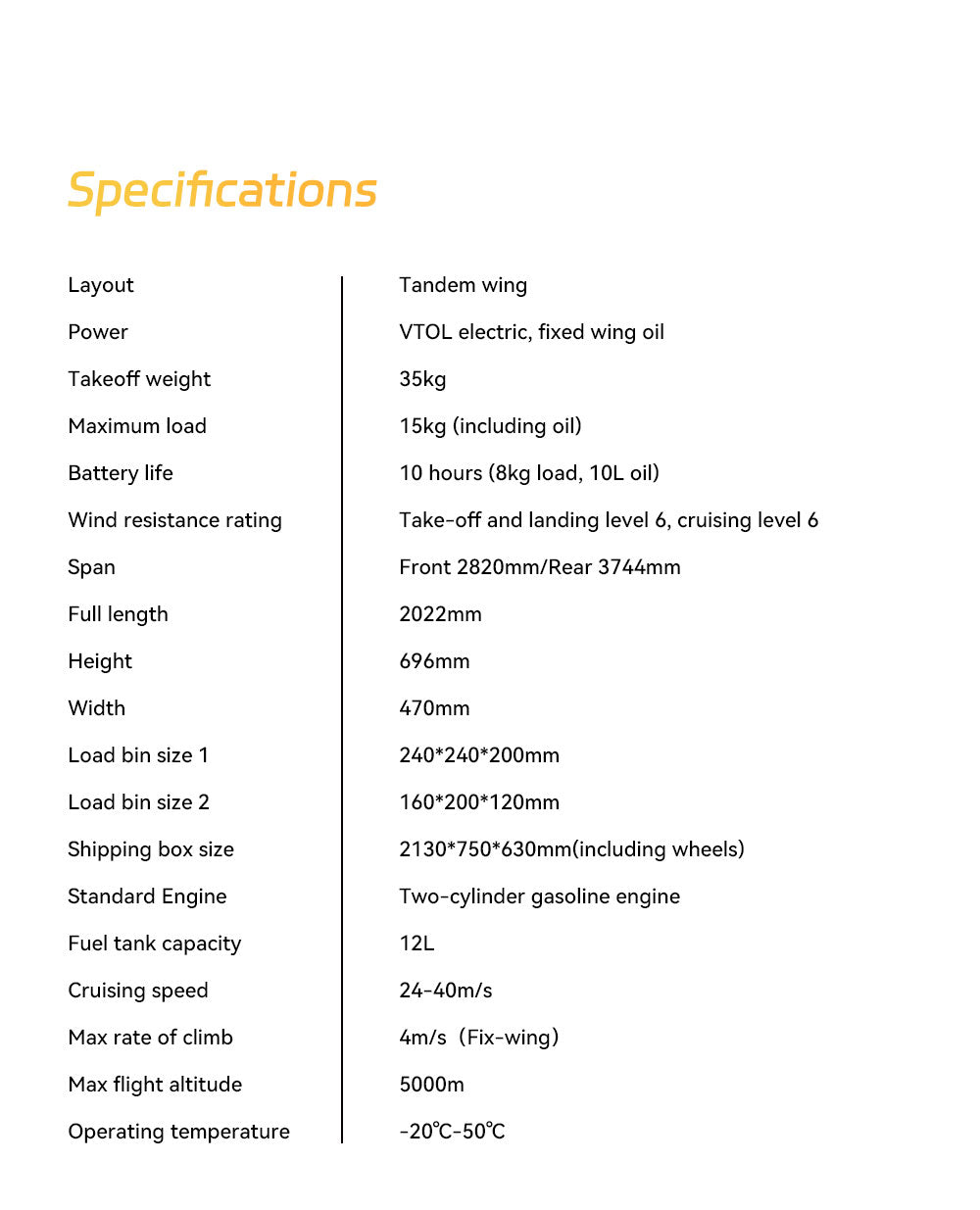 CUAV Raefly VT370 VTOL, VTOL electric, fixed oil Takeoff weight 35kg Maximum load 15kg (including oil