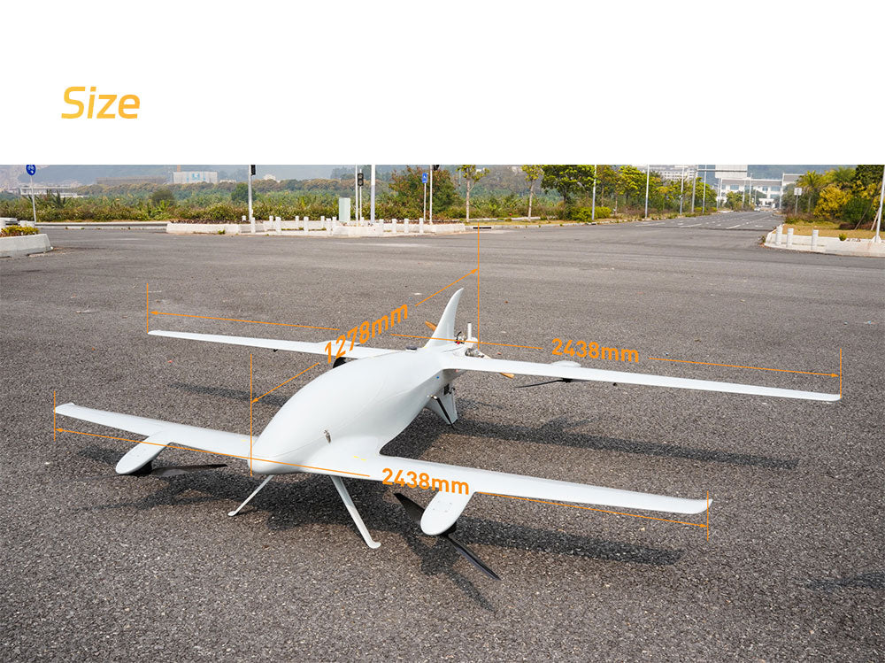 CUAV Raefly VT370 VTOL, the flight controller is equipped with ADIS aerospace-grade sensors, specially designed for oil-powered