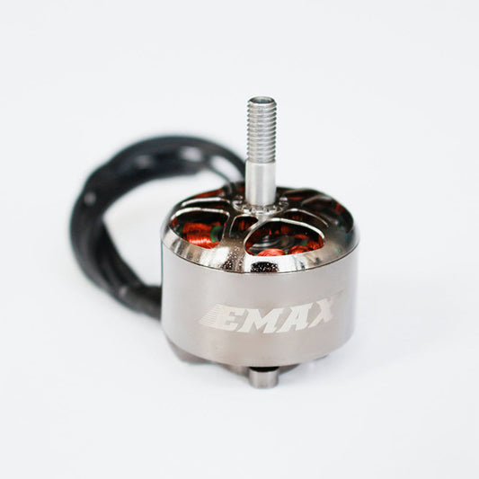 Emax ECOII 2814 3-6S brushless motor, top view showing shaft and stator windings