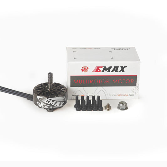 EMAX ECOIII 2808 brushless motor kit with retail box, mounting screws, prop adapter and nut