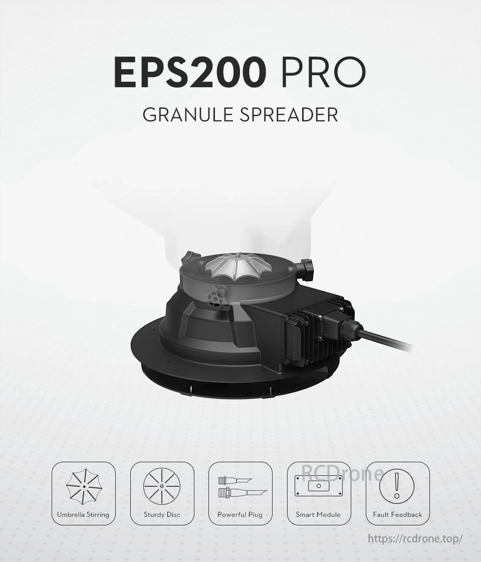 EFT EPS200 Pro Granule Spreader, EPS200 Pro Granule Spreader with umbrella stirring, sturdy disc.