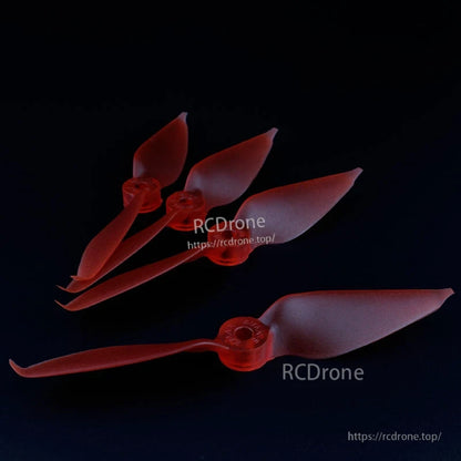 EMAX AVAN-S 5in 2-blade FPV racing propellers in red, set of four plus one single on black