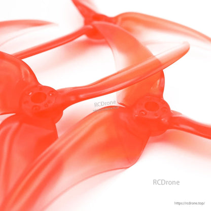 Close-up of propeller hub and mounting holes on EMAX Avan Scimitar 5030 tri-blade prop