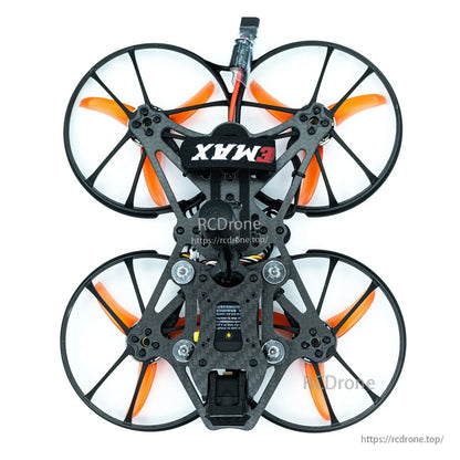 Top-down view of EMAX Cinehawk HD 3.5 Inch FPV showing duct layout, strap, and frame plate