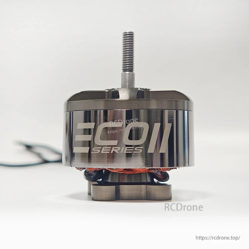 ECOII series motor profile close-up showing etched can branding and exposed copper windings