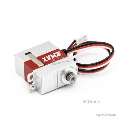 EMAX ES9256HV serial servo front view with output shaft spline and mounting ears visible