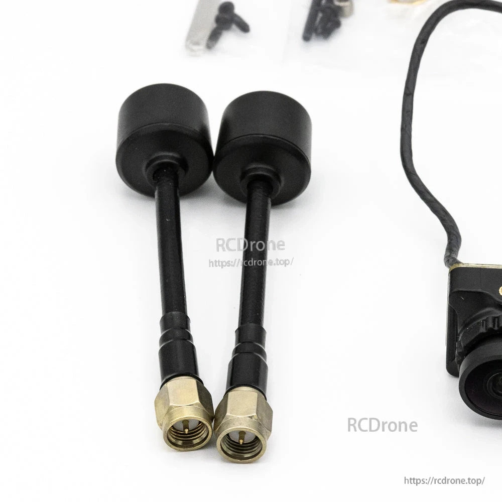 Two included antennas with threaded SMA-style connectors from Wyvern Link kit