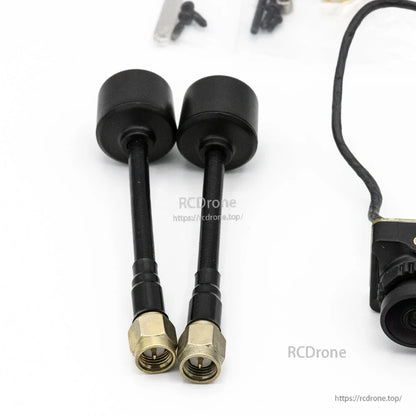 Two included antennas with threaded SMA-style connectors from Wyvern Link kit