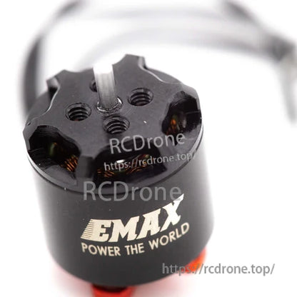 Top view of EMAX RS1108 motor showing shaft and mounting holes on the bell