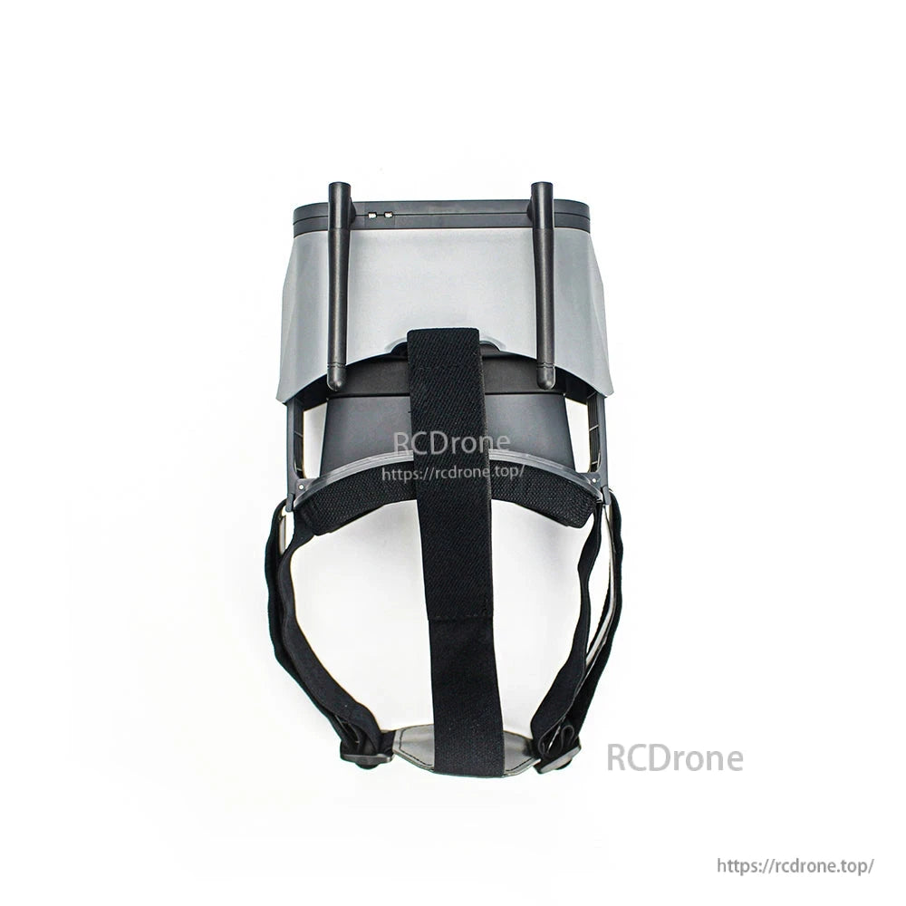 Top-down view of Transporter 2 goggles showing head strap layout and dual antennas