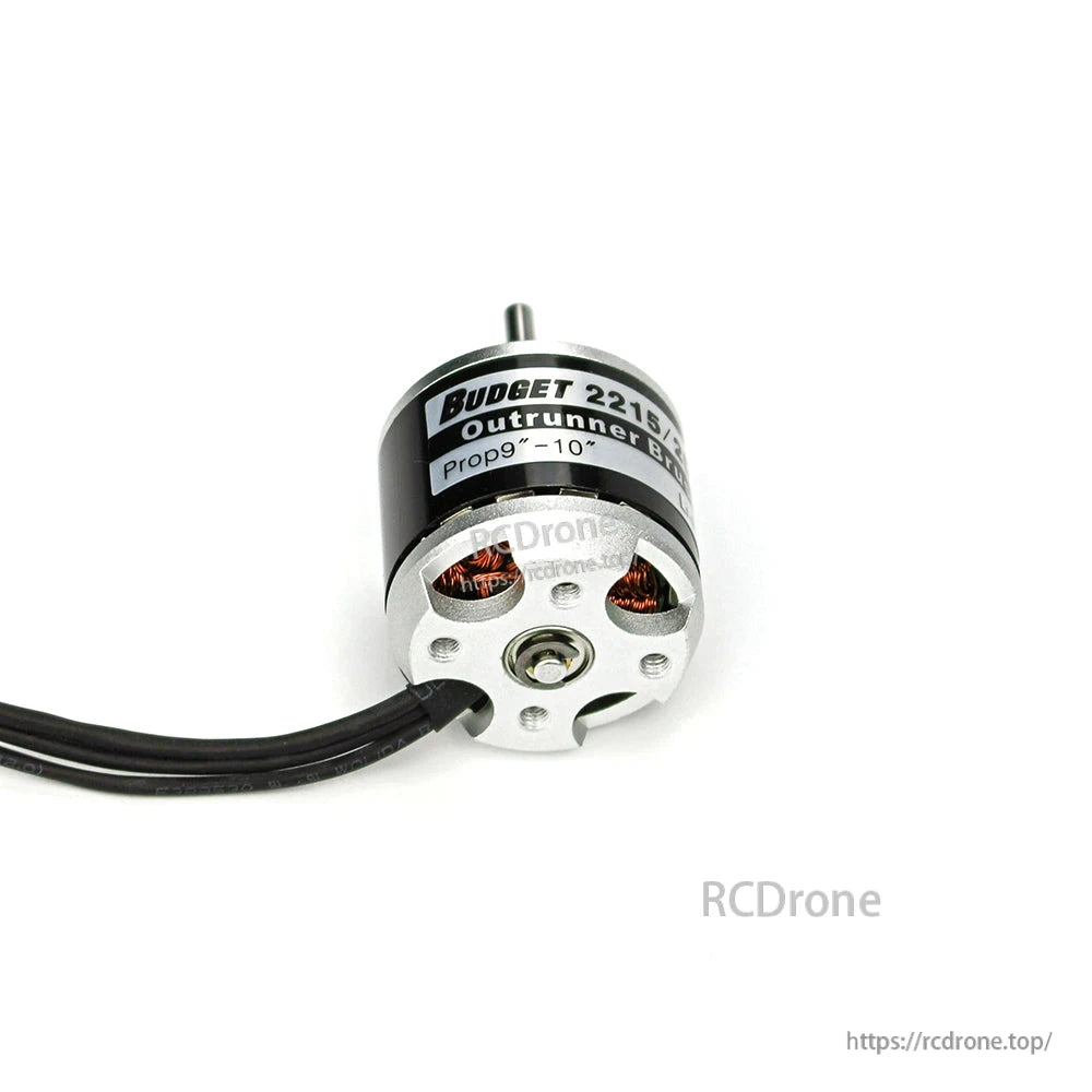 Close-up of Budget series motor label with wires visible; part of the image is obscured