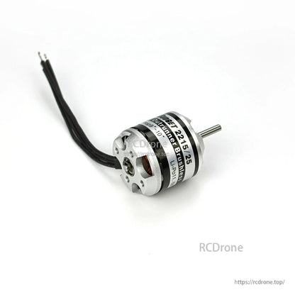 Rear mounting face of outrunner motor with screw holes and three power leads